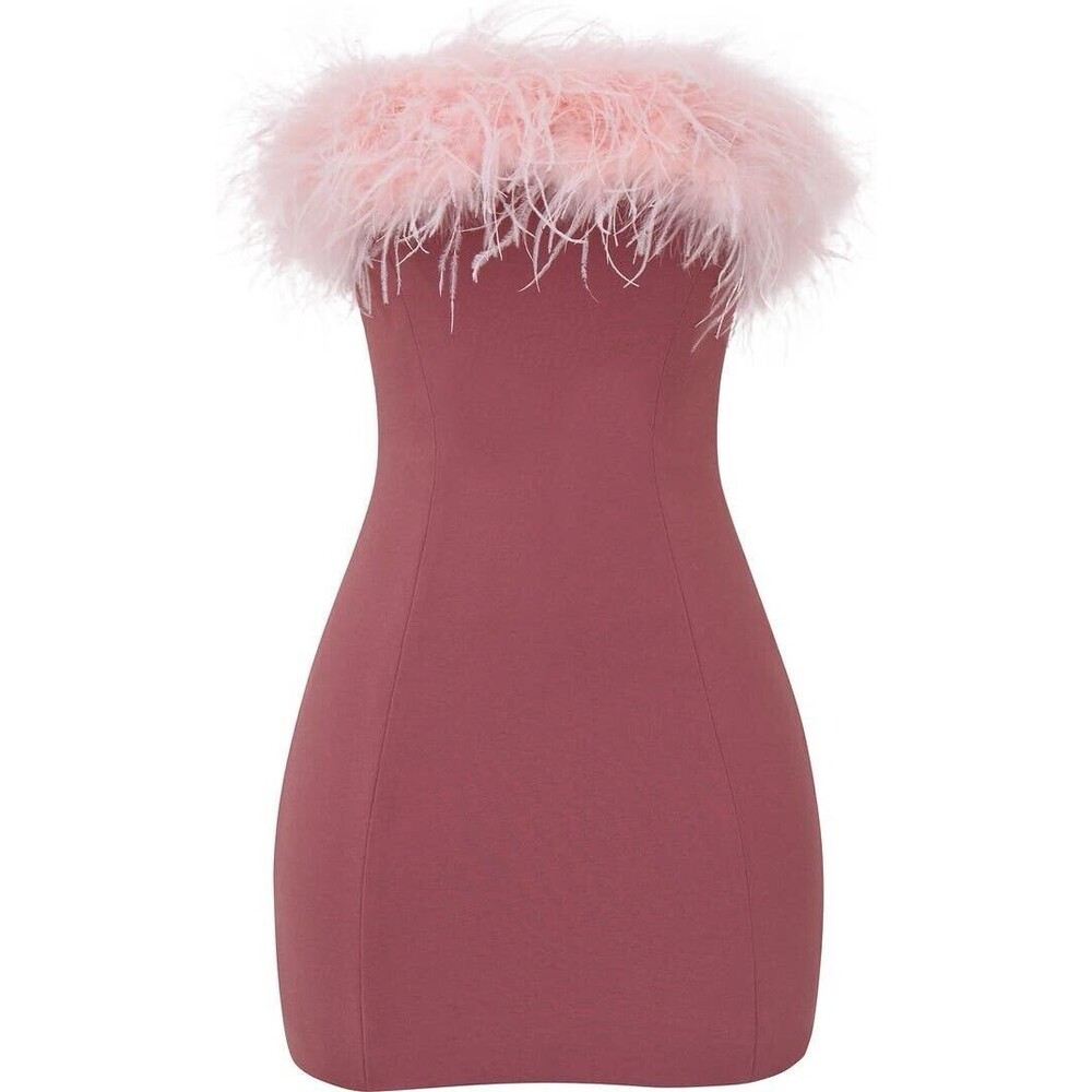 HOUSE OF CB 'Alexa' Warm Pink Mini Dress Size Small New w/tag $255 - Picture 3 of 5
